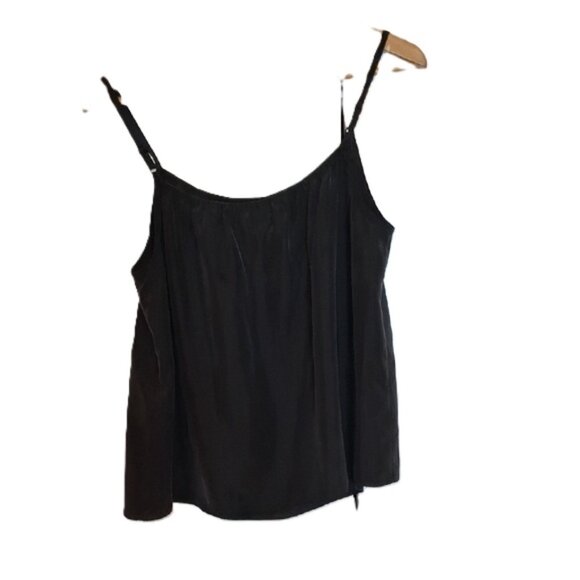 Eileen Fisher Washed Silk Black Camisole Top Size S - Picture 3 of 3